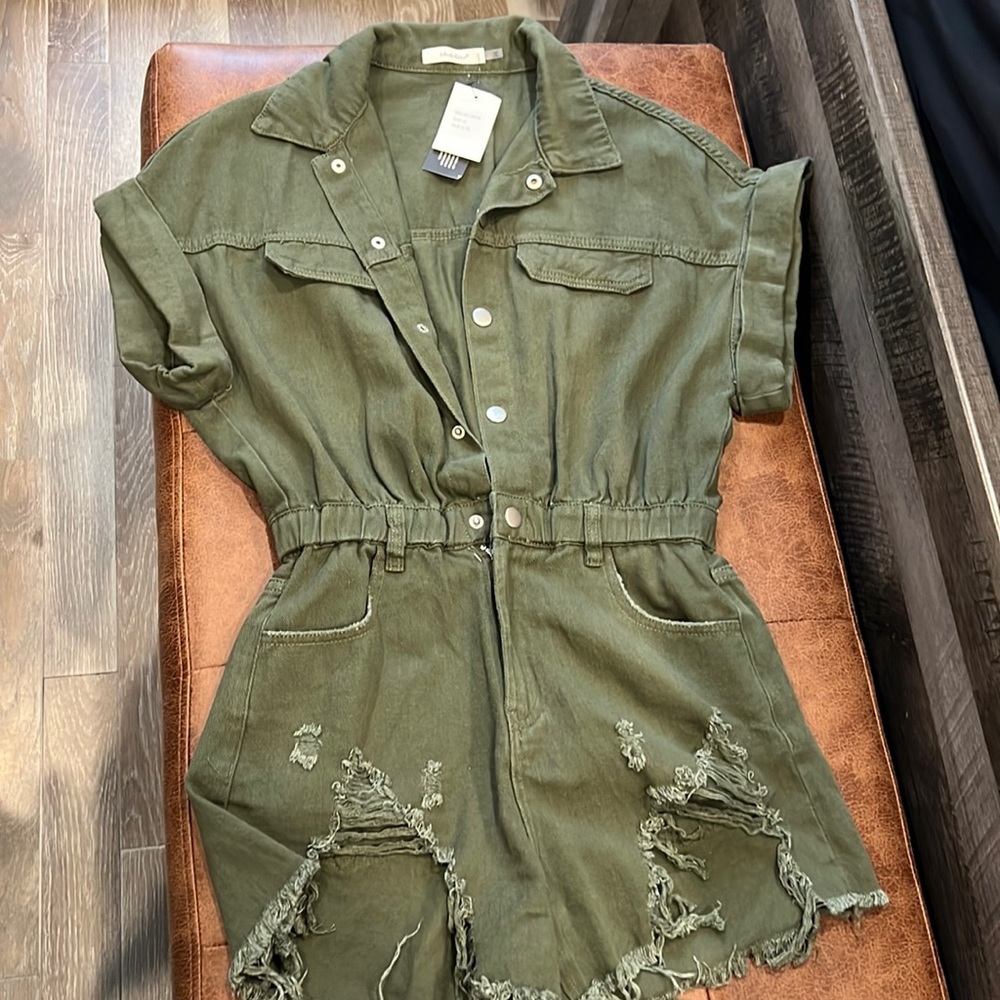 Lane 201 boutique denim romper